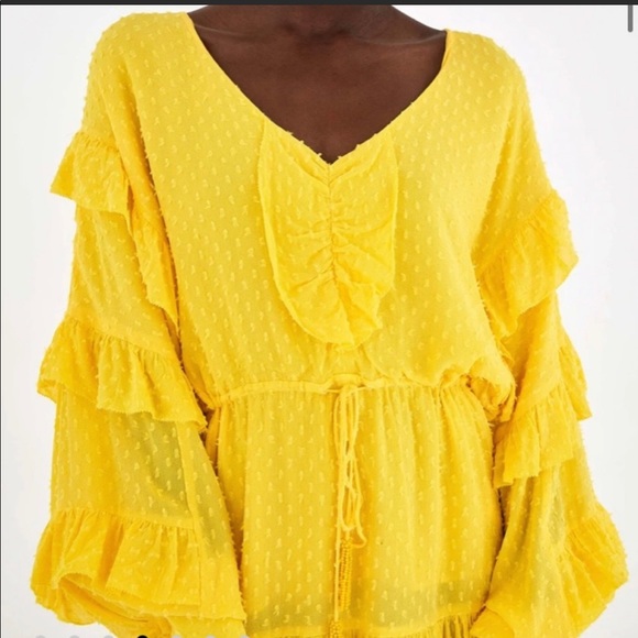 Gorgeous Farm Rio Dress in bold yellow - Picture 2 of 8